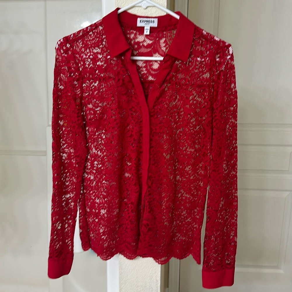 Women red shirt